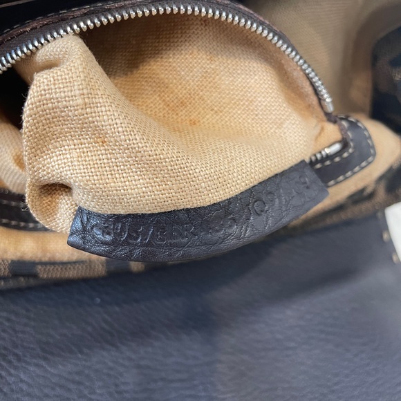 Fendi Selleria handbag in brown monogram canvas and brown grained leather - Picture 9 of 13